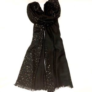 Sequined 63Cashmere 28Cotton 9Silk Scarf